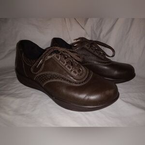 San Antonio Walk Easy Brown Lace Up Comfort Shoes Size 8 1/2M